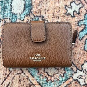 Coach Brown Pebbled Leather Wallet